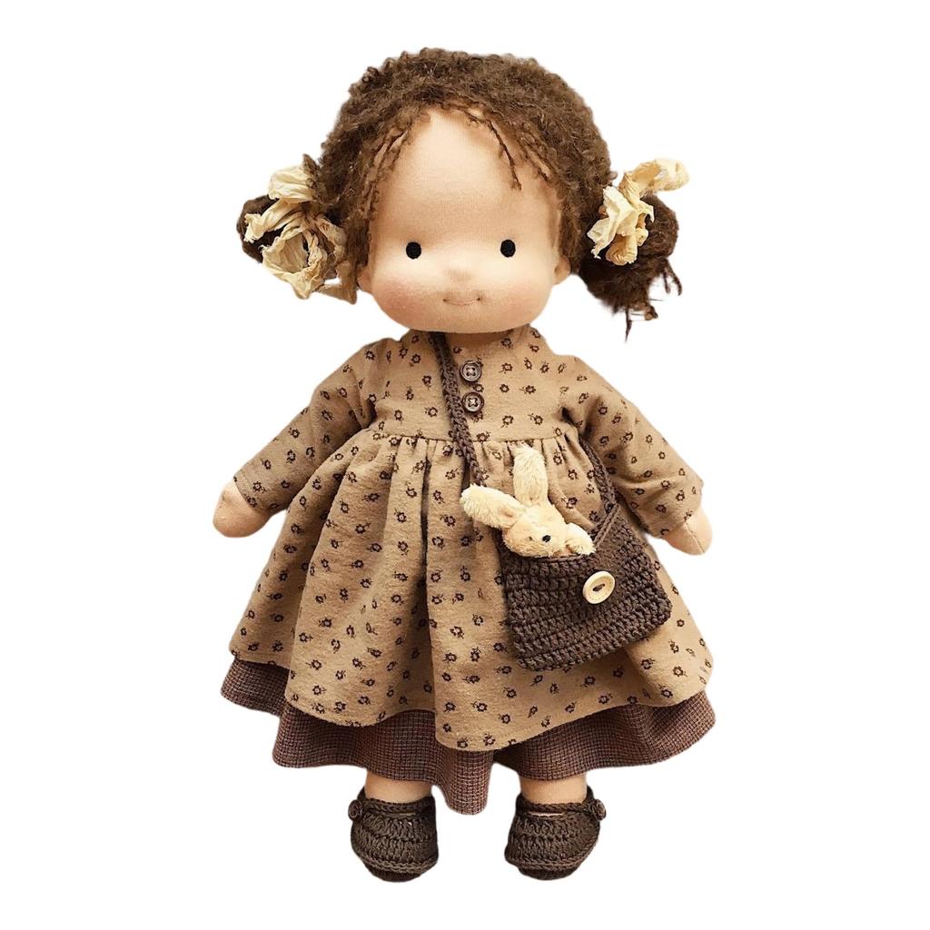 - Doll - Handmade Artist Crafted Doll With Interchangeable Outfits, DIY Dress-Up Doll For Creative Play