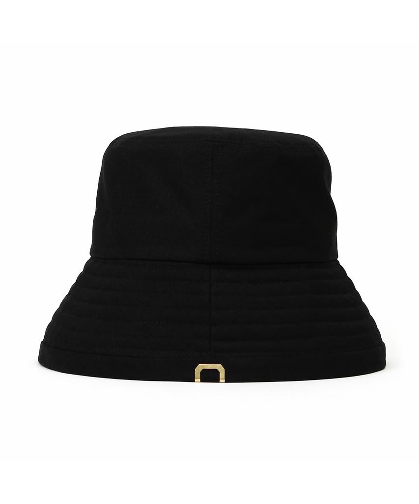 Eondeokeonteulolseutyudio Cotton Bucket Hat Drop Bucket / D Bio / Black