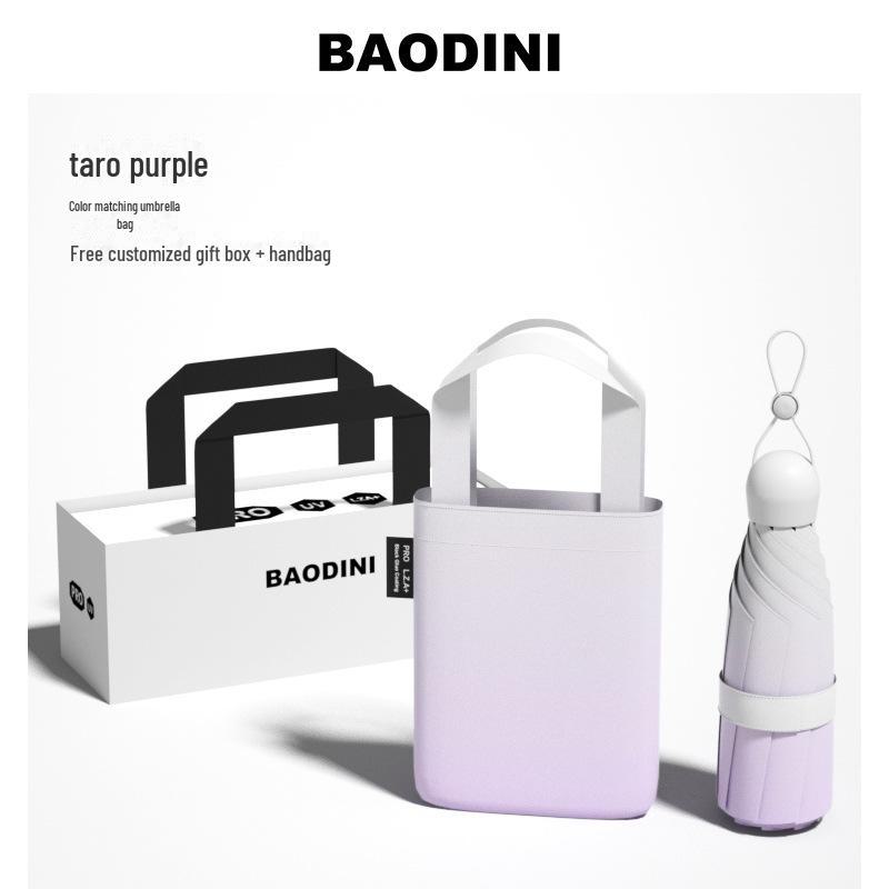 High-End Women's Folding Umbrella: Dual-Use for Sun and Rain, UV Protection, 50% Off Capsule Design