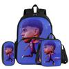 Set de 3 piezas L-Lamin Yamal con Mochila con Bolsillo Frontal Material Escolar Estrella de Fútbol Bolso Escolar, con Bolsa para el Almuerzo, Estuche, Mochila