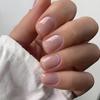 Unghii Simple Franceze Nude Mov Scurte Lipicioase - Set de 24 Bucăți pentru Artă Versatilă a Unghiilor care Luminează Pielea