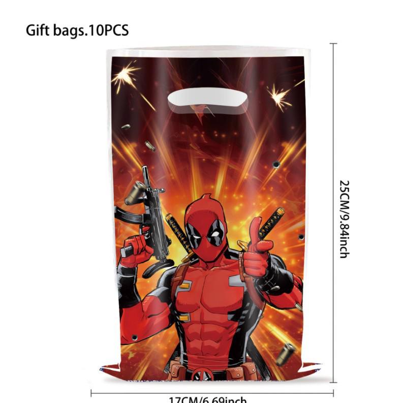 Deadpool Birthday Party Tableware & Decorations: Plates, Napkins, Props