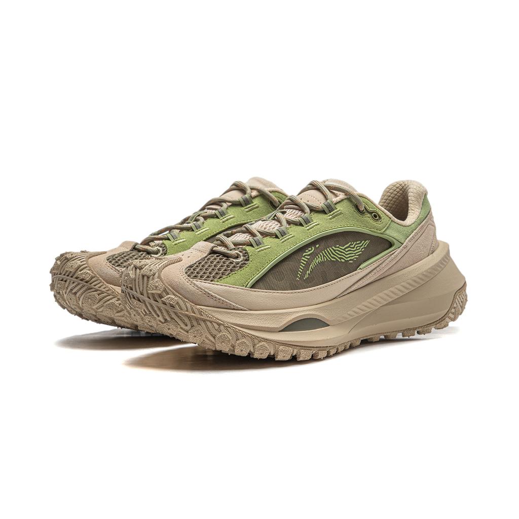 Li Ning Модні Амортизуючі Зносостійкі Кросівки для Бігу з Низьким Верхом Унісекс Кросівки Молочно-Білі AZGU003-5