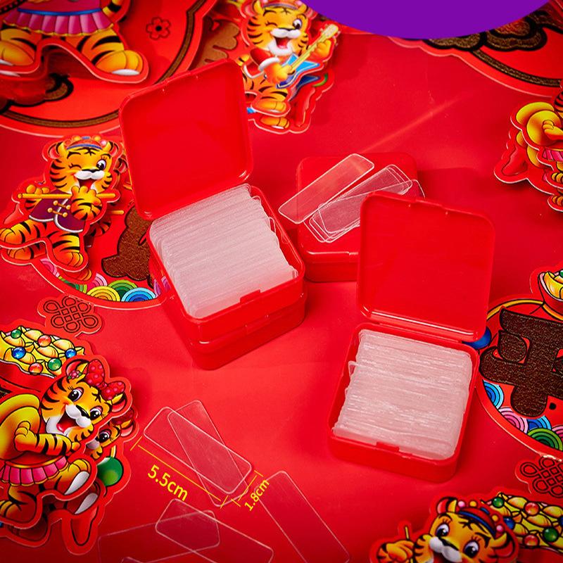 Double-Sided Tape No Trace Transparent No Residue Boxed Double-Sided Adhesive Strong Sticky Convenient Tape