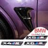 2Pcs Premium Fender Side Badge Emblem for BMW M Power X1 X2 X3 X4 X5 X6 Glossy Black Sticker Logo 6.8cm 8.4cm Car Styling Decor