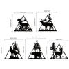 Metal Deer Art Wall Decor - Forest Deer Sign - Elegant Metal Forest Deer Wall Hanging - Stylish Wall Decor for Home