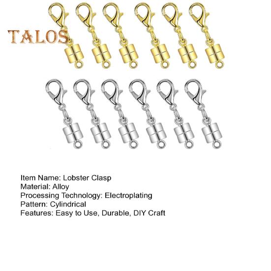 6/12 Stück Magnetverschluss für Halsketten, DIY-Schmuckherstellung, Halsketten-Verlängerung, Armbandverschluss, Messing-Karabinerverschluss, Helfer für ältere Menschen