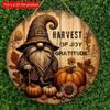 2d Flat 20*20cm, Thanksgiving Home Decoration, Pumpkin Circular Wooden Logo Creative Decorative Board, for Home, Office, Garden, Bar Decor.