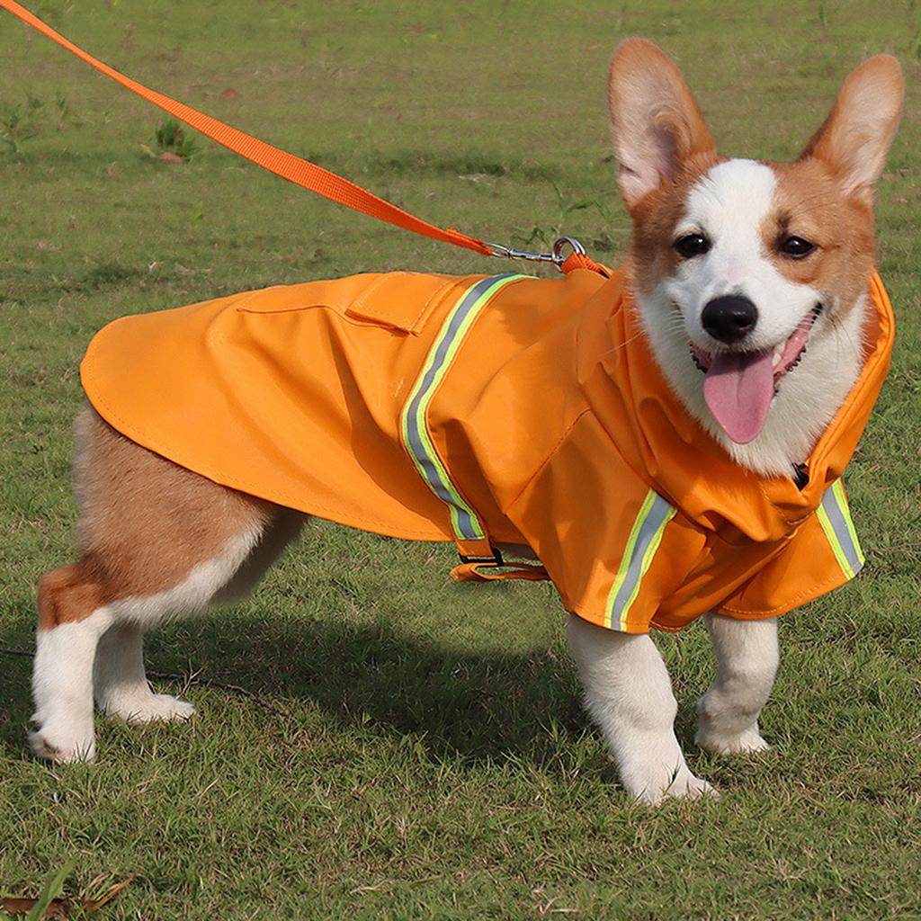 Pet Raincoat Fashion Reflective Pet Winter Raincoat Dog Medium Large Dog