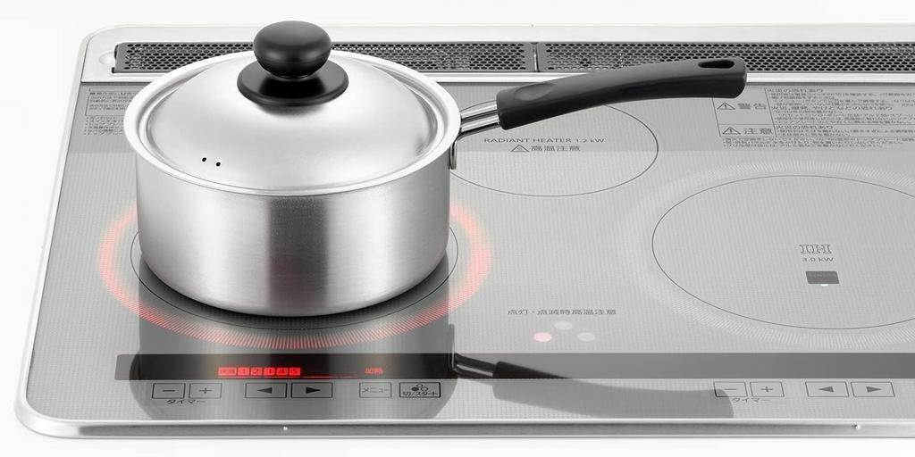 Yoshikawa Stainless Steel Saucepan, 18cm, 2.1L Capacity, CookEasy, Made in Japan, Gift Wrapping Available, SJ3320