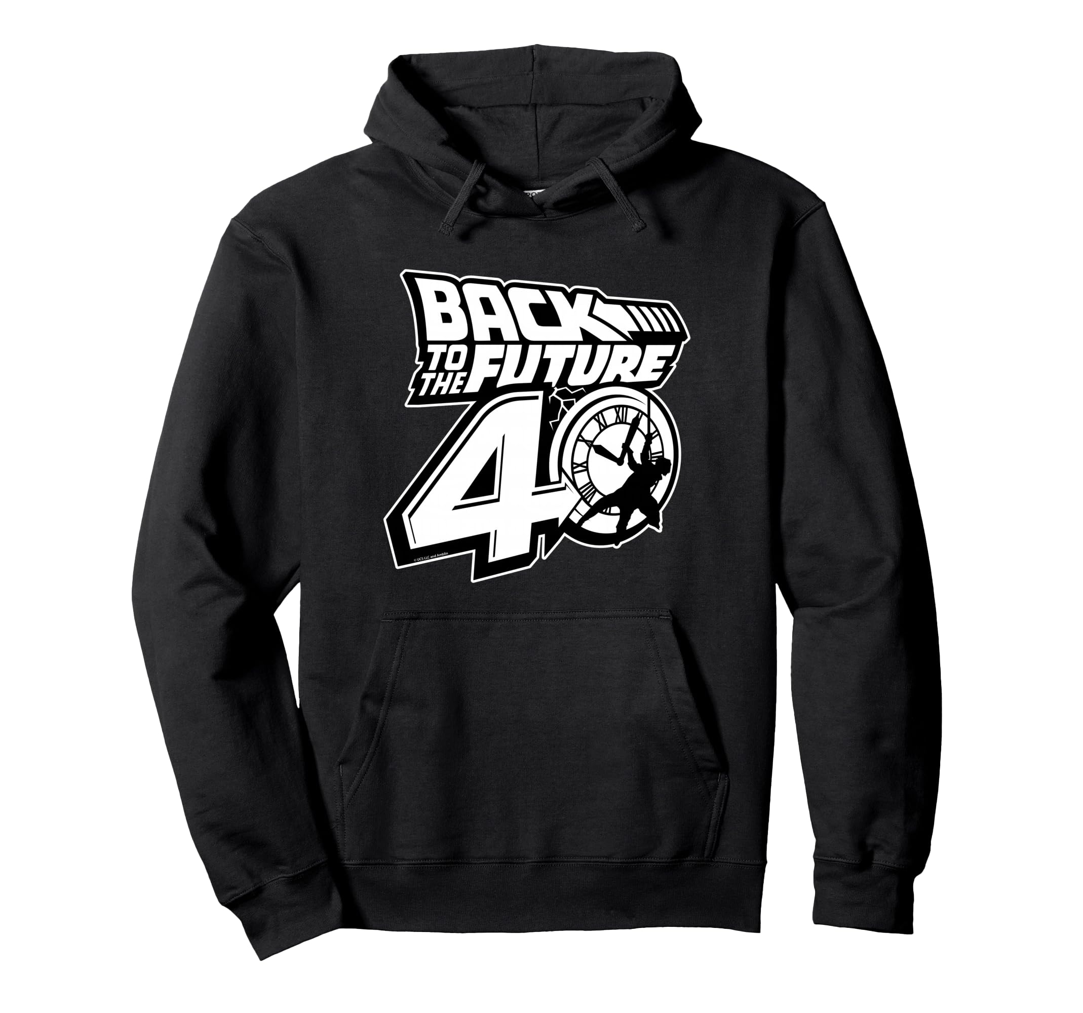 

Back to the Future 40th Anniversary Logo Black & White Hoodie