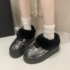 Snow Boots Winter New Round Toe Deep Mouth Platform Plush Non-slip Warm Flat Bare Boots
