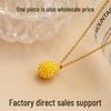 Gold Durian Pendant Necklace - Unique Gift for Her, Perfect for the Qixi Festival