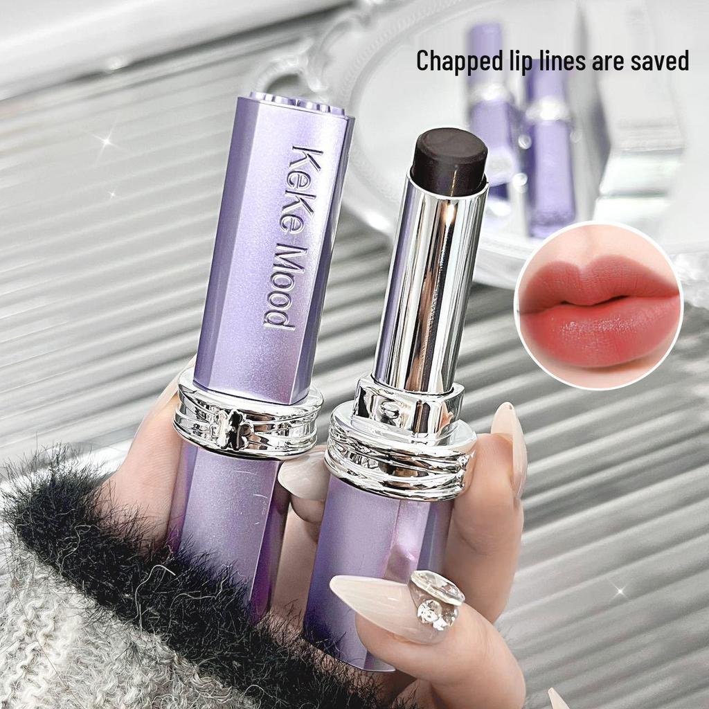 Keke Mood Fantasy Forest Matte Nude Moisturizing Lipstick - Non-Staining, Versatile, Skin-Brightening Formula.