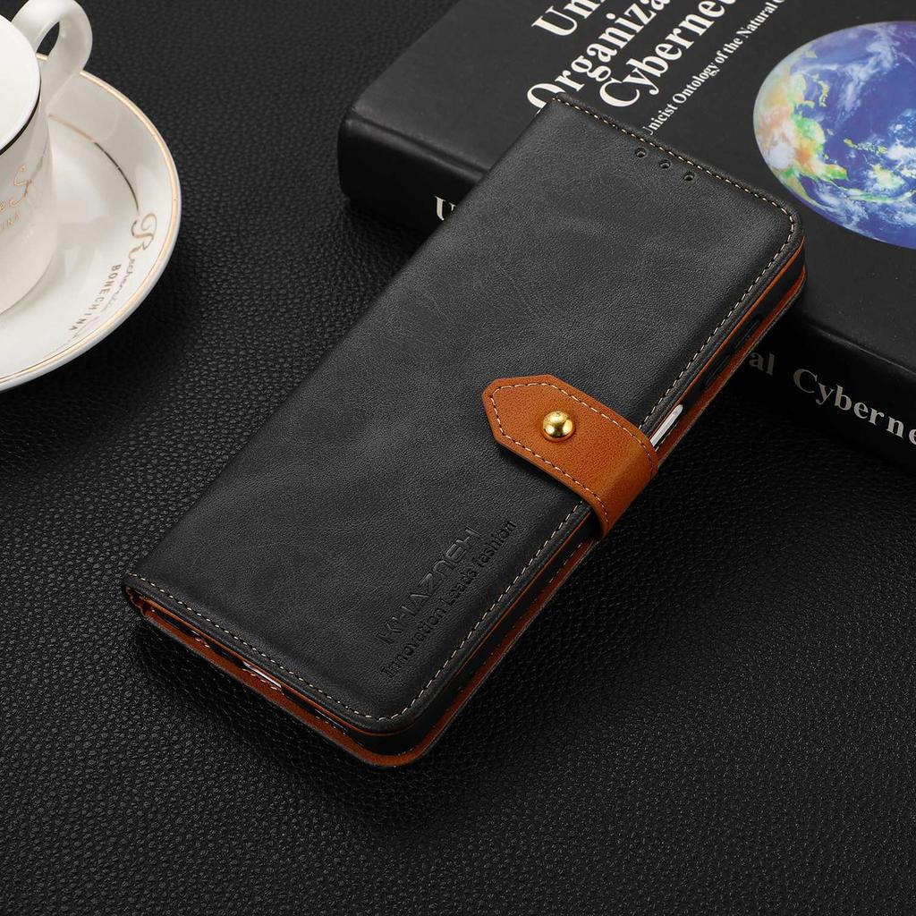 KHAZNEH For Oppo A1 5G Shockproof PU Leather Phone Cover Cowhide Texture Wallet Stand Case