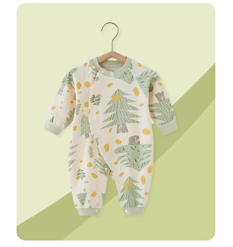 Jaydyequ Baby Long Boys and Lightweight Romper Baby Tree 80cm Clothes, Sleeve, Spring/Autumn, Girls, Coverall, Prep, Gift, All-Year Material, All-Over
