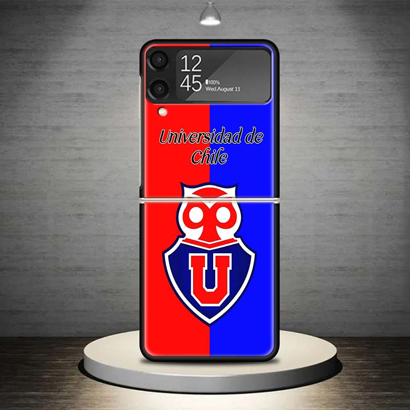 De Chile U-University Logo Phone Case For Samsung Galaxy Z Flip 7 6 5 4 3 5G Shockproof Cover Z Flip7 Flip6 ZFlip5 Flip3 Flip4 L
