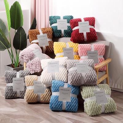 Golden Turtle Solid Flannel Blanket - Thickened, Cozy Nap & Air Conditioning Blanket