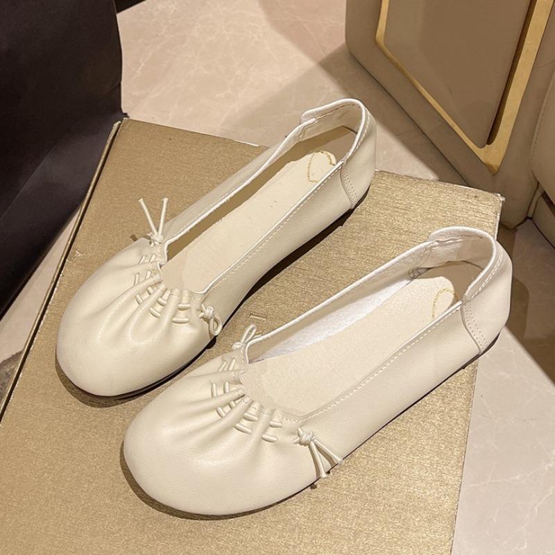 Fashion Pleated Women Flats Shoes Fashion Shallow New Autumn Loafers Shoes 2025 Casual Sneakers Classical Elegant Soft Zapatillas Mujer