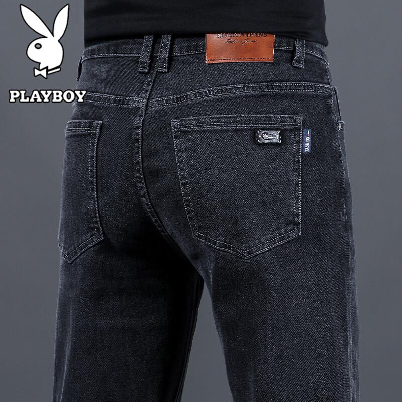 PLAYBOY Men's Casual Straight Fit Stretch Jeans