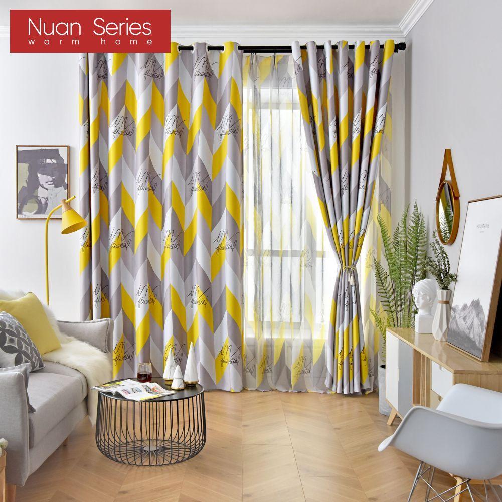 1PC Nuan Series 70-80% Blackout Curtains Nordic Style Diamond Patterned Curtains for Bedroom Living Room Balcony Window for Home Decor