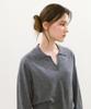 YUPPE Frill Collar Knit_Gray