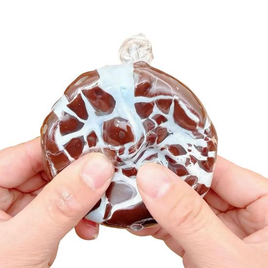 

Шоколадный Шар Игрушка-Сжималка с Восковым Покрытием Снятие Стресса Медленно Поднимающаяся Формируемая синий