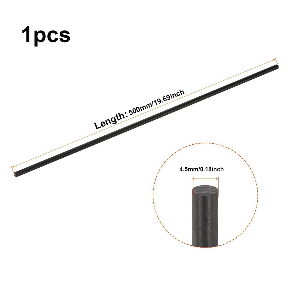 1-10pz Barra in Fibra di Vetro Nera Diametro 0,8mm/1mm/1,5mm/2mm/2,5mm/3,0mm-8mm Materiale Isolante Solidi Asta in Fibra di Vetro Lunghezza 500mm