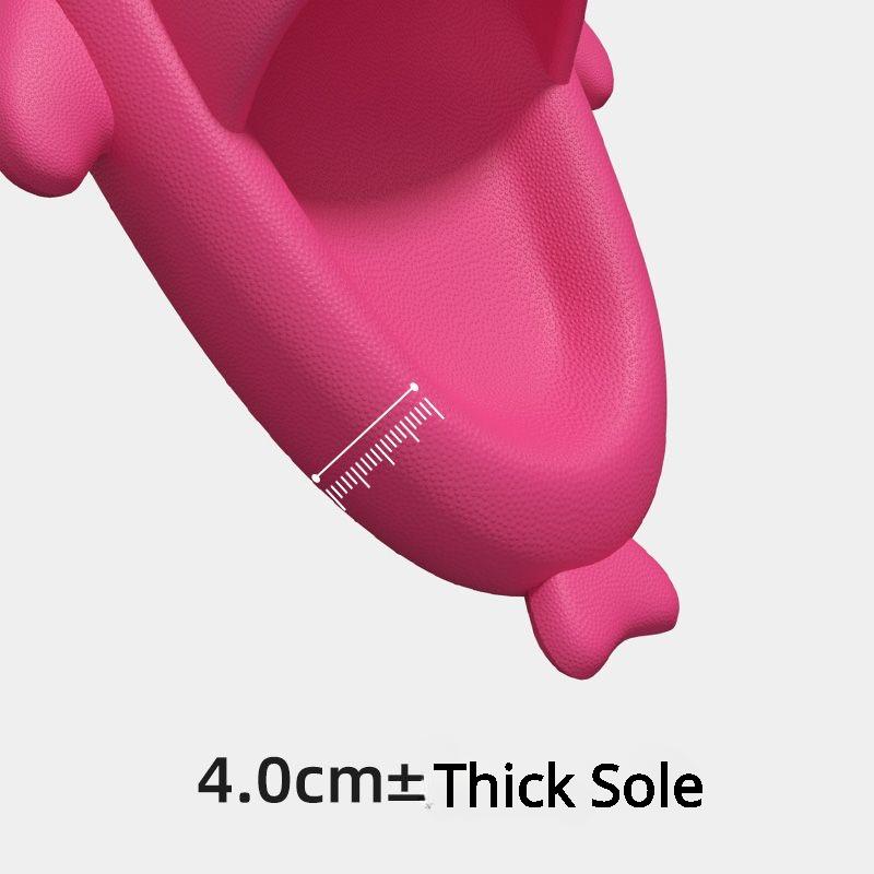 Mode 4cm Dicke Sohle Hai-Slipper Damen Herren Indoor Badezimmer Pantoletten Niedlich Cartoon 2024 Sommerschuhe Weiblich Männlich Straße Strand Sandalen