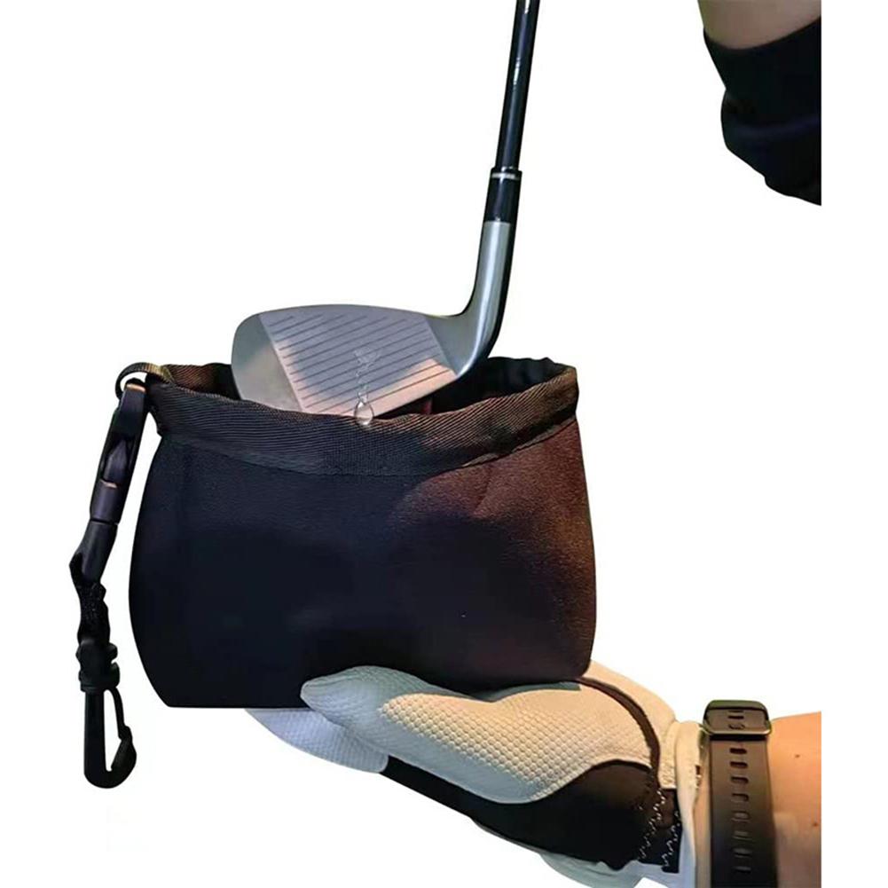 Golf Ball Cleaning Bag Microfiber Cloth Exterior Golf Club Cleaning Bag Portable