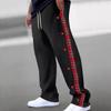 New men's row buckle spelling plaid webbing casual trousers straight trousers outdoor trousers men's new