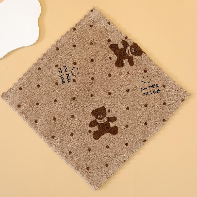 

Детское впитывающее квадратное полотенце с принтом bear кофейный