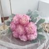 Ins Nordic Style Flocked Peony Flower High Imitation Home Living Room Decoration Fake Flower Dew Lotus Simulation Flower
