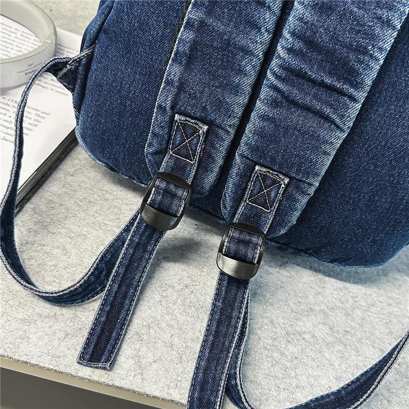 Džínový batoh Ležérní styl Unisex Školní taška Módní cestovní batoh