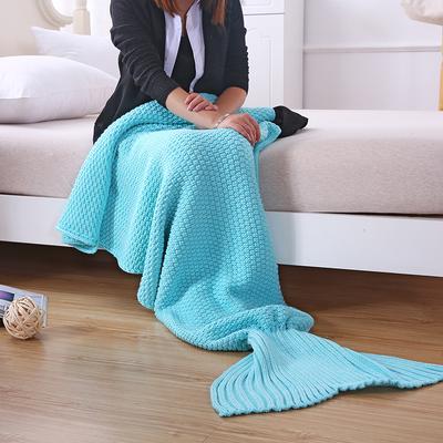 New Mermaid Blanket Plush Office Sofa Blanket Thick Knitted Air Conditioning Blanket Mattress Photography Travel Portable Sleeping Bag