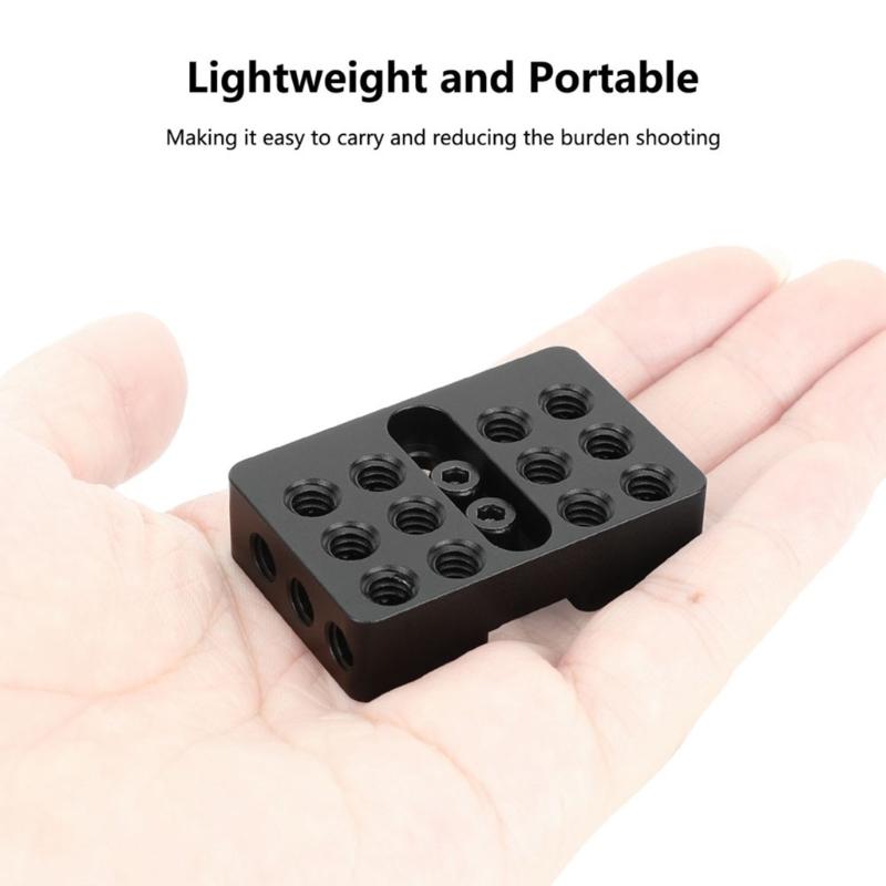 Hot Shoe Compatible Mini Expansion Plate Universal 1/4 Screw Hole Cheese Plate Metal Photography Mounting Base Plate