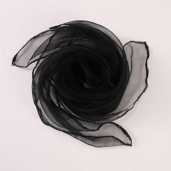 60cm Silky Scarf Washable Reusable Bright Color Portable Foldable Faux Silk Scarf Bags Wallets DIY Accessories