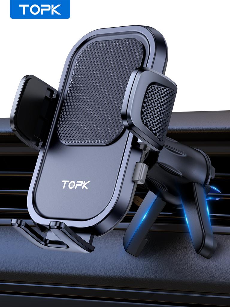 TOPK Universeller Auto-Handyhalter Schwerkraft-Auto-Halter Für Telefon Im Auto Lüftungsschlitz-Clip-Halter Smartphone-Halter