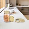 Split‑Type Glass Jar Canning Lids Round Food Container Sealing Cover Kitchen Accessory(10Pcs 70mm Gold Circular Ring+Cover