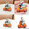 Resin Cartoon Dog Rabbit Figurine Ride Motorcycle For Home Office And Party Gift