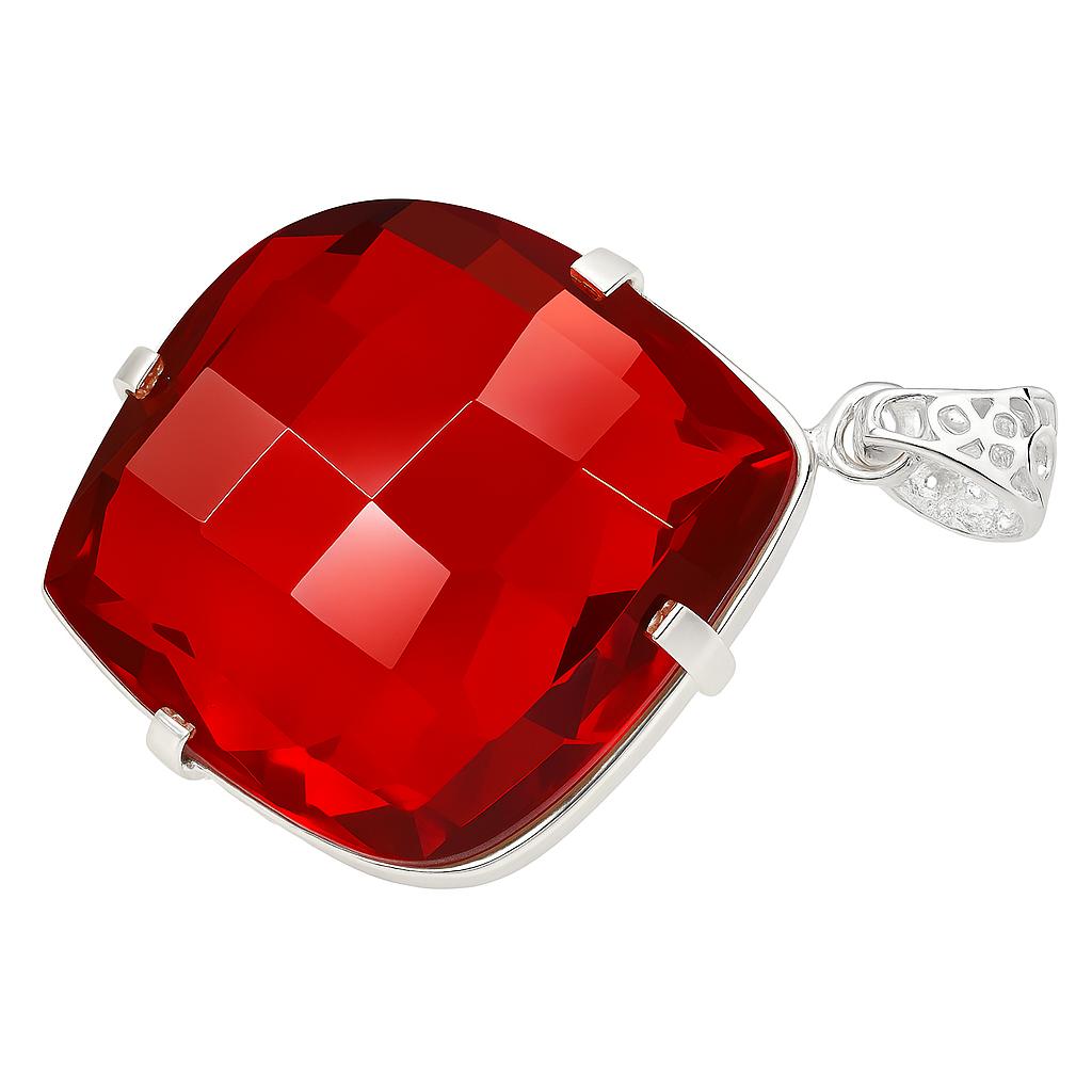 Natural Red Topaz Pendant 95 ct Fancy Cut 925 Sterling Silver Gemstone Gemstone Jewelry Gift
