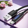 120W New smart power-off fast charging data cable horse racing indicator light super fast charging For Samsung Huawei Xiaomi