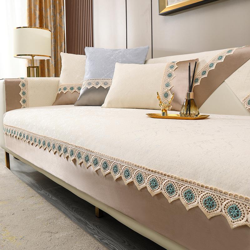 Chinese Anti-Slip Sofa Cushion Four Seasons Universal High-Grade Sofa Cover Cloth Affordable Luxury Style Sofa Cover All Wrapped Cover Cover