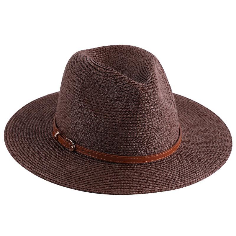 Panama Straw Hat, Men's and Women's Top Hats, Summer Shade, Beach Brim Sun Hats