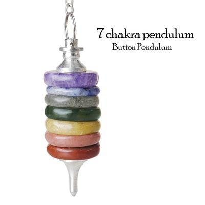 Seven Chakra Crystal Pendulum for Dowsing Practices & Vastu Home Decor | Natural Gemstone Spiritual Tool | Healing Crystals for Reiki, Chakra Med