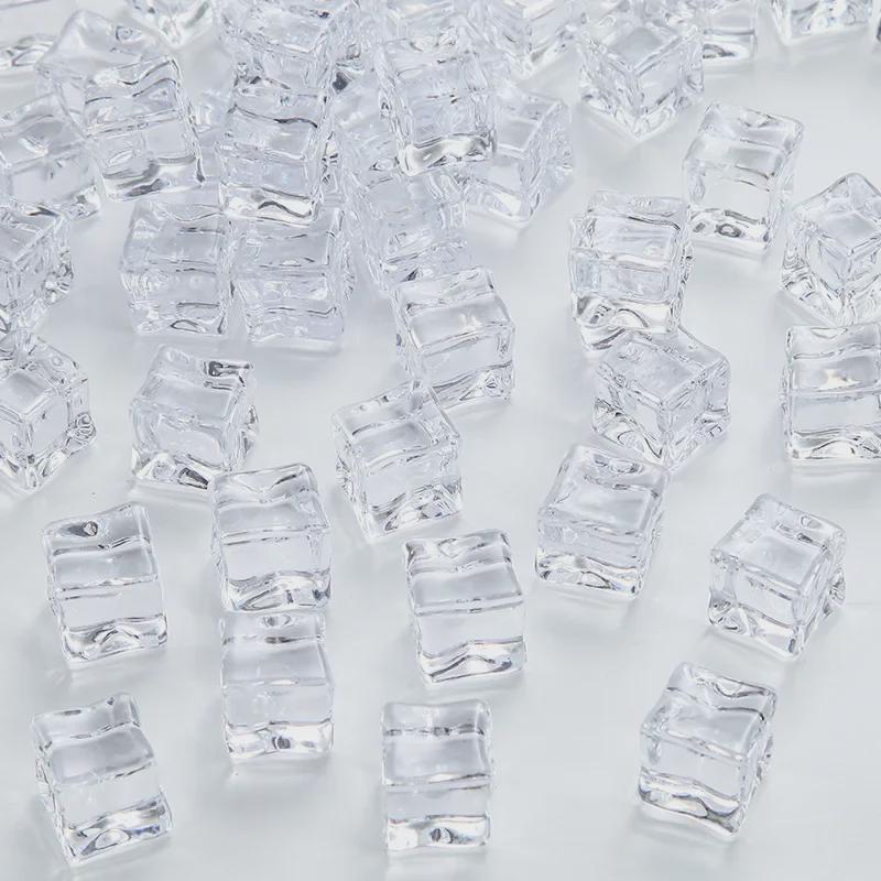 Luminous Acrylic Resin Ice Cube Castle: DIY Jewelry & Food Play Accessory, 18mm Crystal