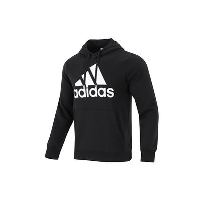 adidas Large Logo Kangaroo Pocket Hoodie Men Hoodie Black GK9220
