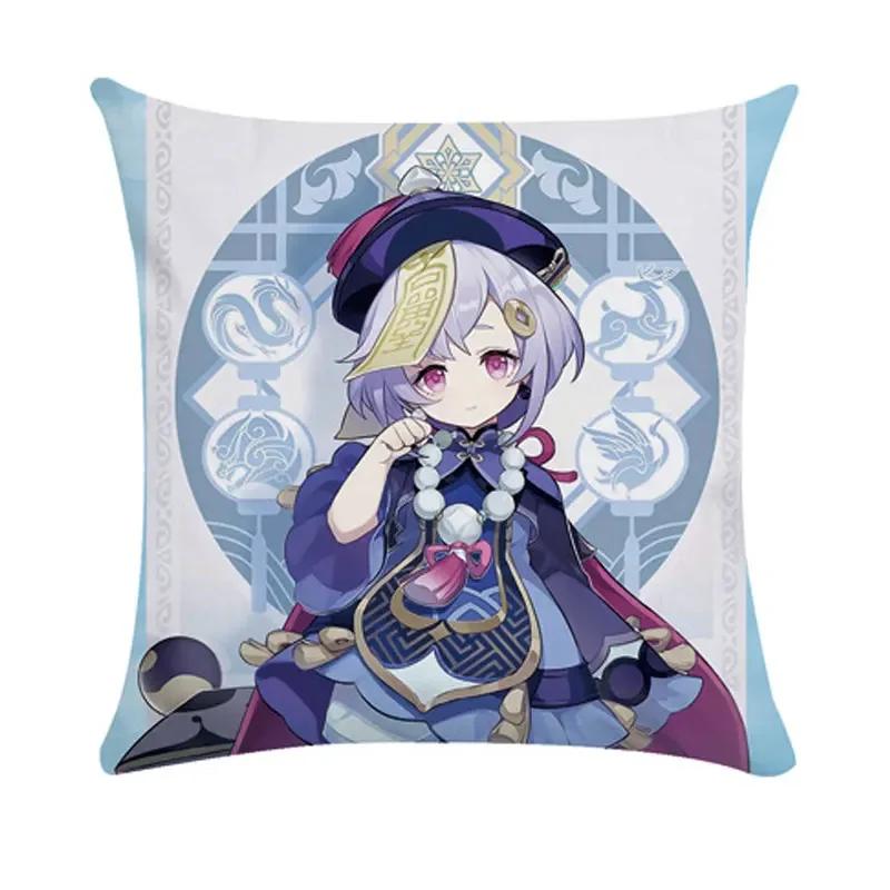 40/45/50cm Genshin Pillowcases Dormitory Sofa Bedside Cushion Cover Cartoon Anime Home Decor Throw Pillow Case
