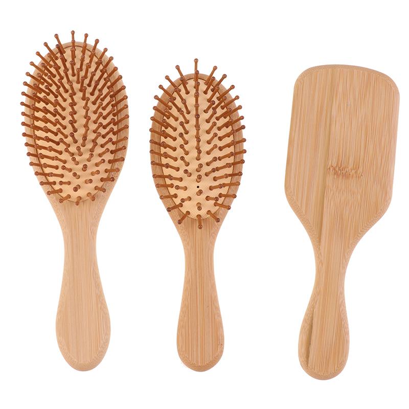 1Pc Hair Brush Women Massage Bamboo Combs Anti-Static Detangling Reduce Hair Loss Styling Tools