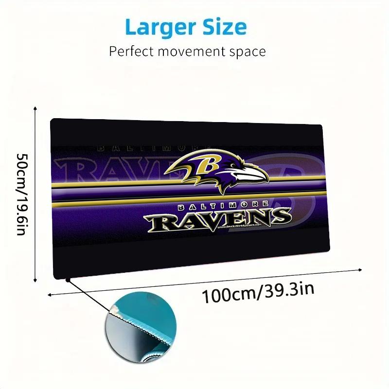 Baltimore Ravens Color Mouse Pad Large Gaming Table Cushion Non-slip Laptop Tablet Big Mousepad XXL Mat Mini PC Playmat With Lock Edge